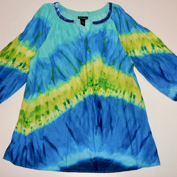 Lane Bryant Tops - Lane Bryant Plus Sz Tunic 14/16 Tye Dye Light